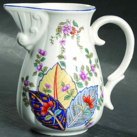 Vintage 70s Seymour Mann 5” /16oz. Tobacco Leaf Pitcher Fine China Made in Japan - Picture 11 of 11